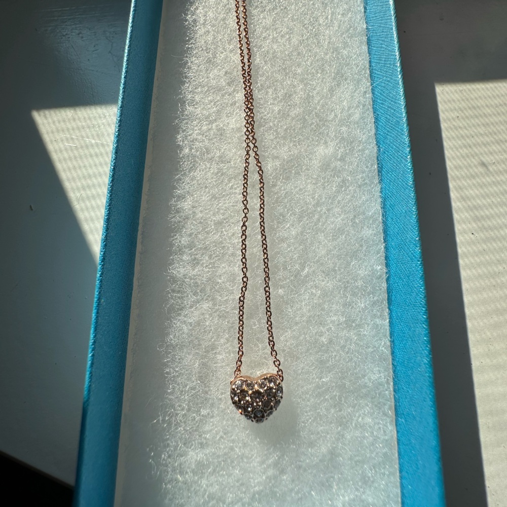 NIB TCS Blush Heart Necklace